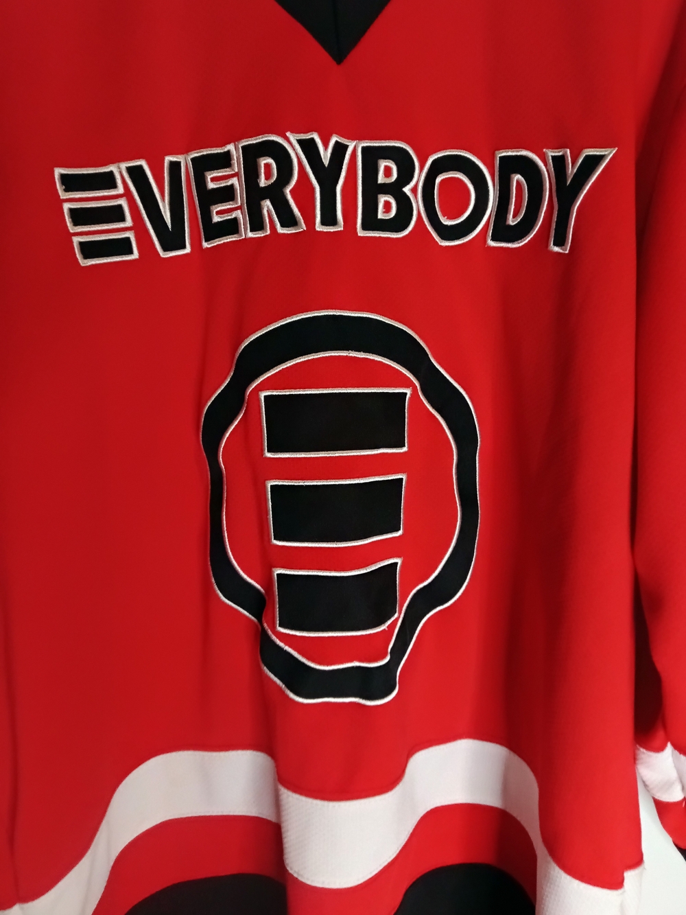 Logic "Everybody" 2017 Tour Hockey Jersey - Red Rapper Merch - Size Medium - EUC - Picture 2 of 6
